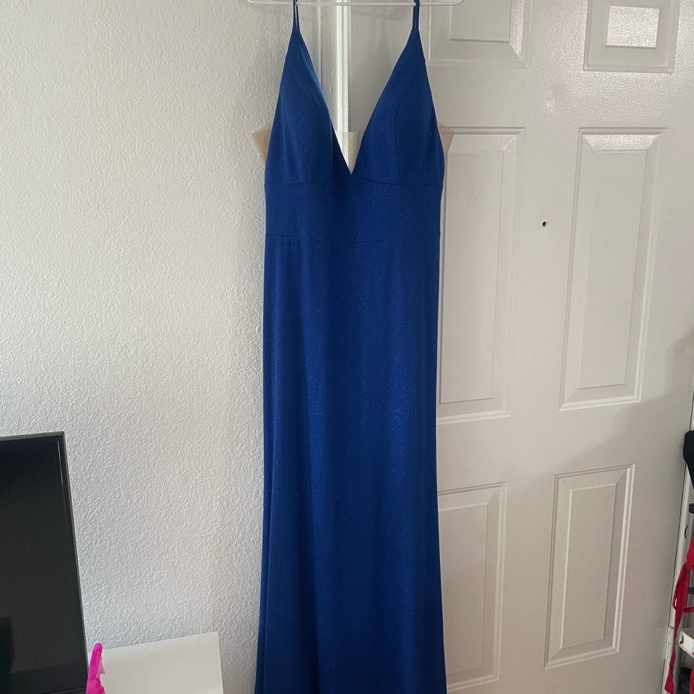 Blue Sparkle Prom Dress